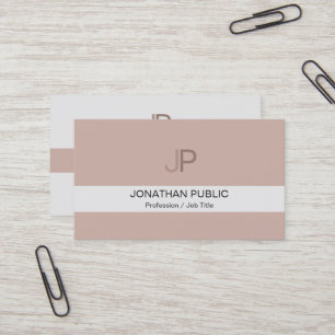 Tarjeta De Visita Monograma Moderno Moda Elegante Color Armonía Luj