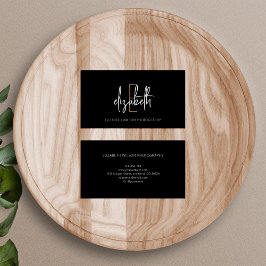 Tarjeta De Visita Monograma moderno oro negro