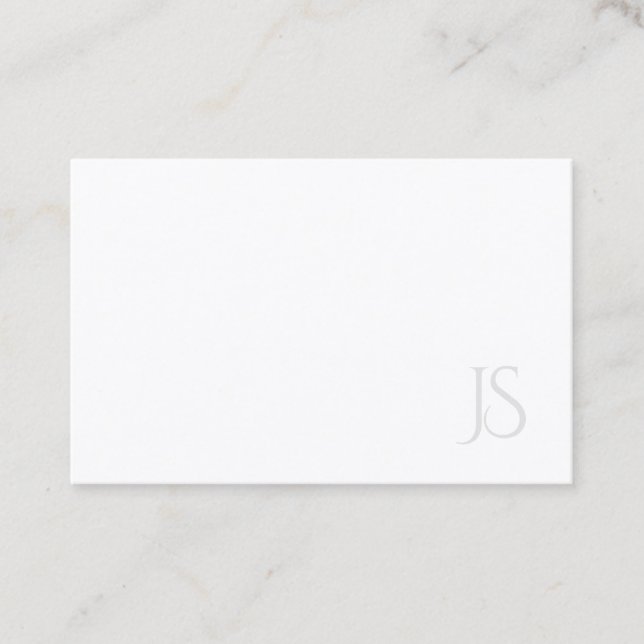 Tarjeta De Visita Monograma moderno Plantilla simple elegante superi (Anverso)