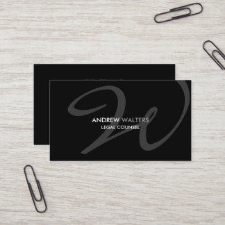 Tarjeta De Visita Monograma moderno y elegante