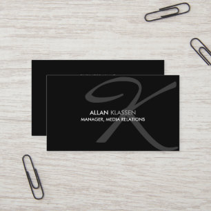 Tarjeta De Visita Monograma moderno y elegante