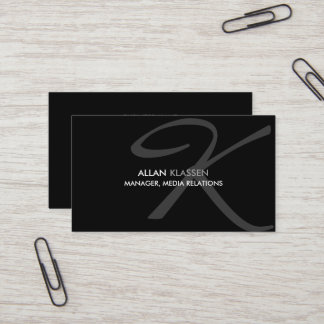 Tarjeta De Visita Monograma moderno y elegante