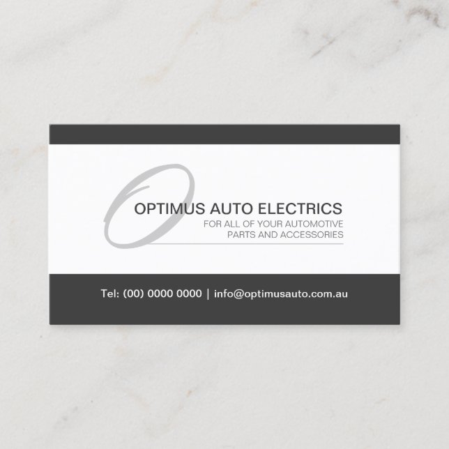 Tarjeta De Visita Monograma moderno y elegante (Anverso)