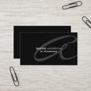 Tarjeta De Visita Monograma moderno y elegante