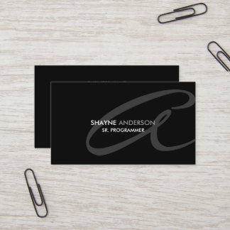 Tarjeta De Visita Monograma moderno y elegante