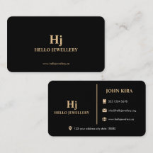 Monograma negro de oro de lujo mínimo