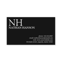 Monograma negro simple moderno