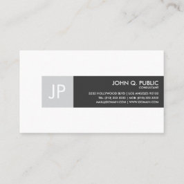 Tarjeta De Visita Monograma negro y blanco minimalista