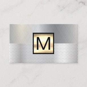 Tarjeta De Visita Monograma oro metálico  Fondo perfeccionado