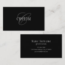 Monograma Personalizable elegante | Blanco gris ne