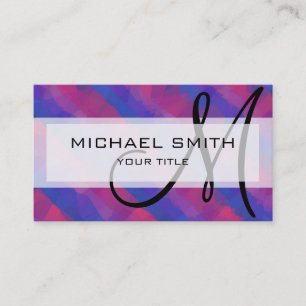 Tarjeta De Visita Monograma Personalizado de arte abstracto de mosai