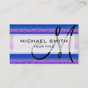 Tarjeta De Visita Monograma Personalizado de arte abstracto de mosai