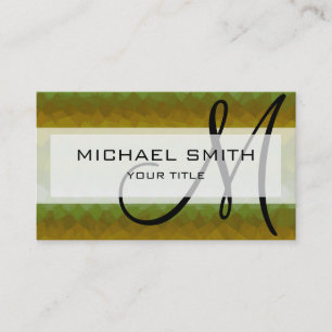 Tarjeta De Visita Monograma Personalizado de arte abstracto de mosai