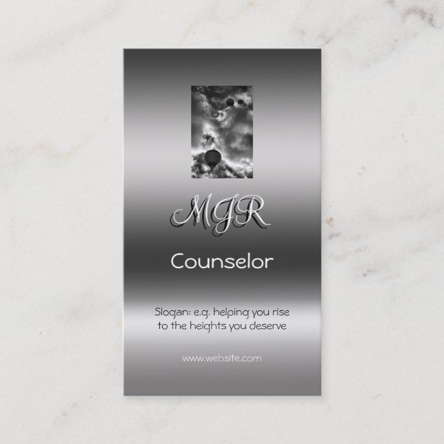 Tarjeta De Visita Monograma, pila de globos de aire caliente, efecto (Anverso)