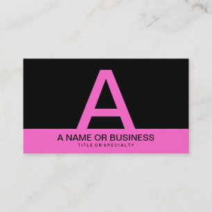 Tarjeta De Visita monograma PINK en negrita