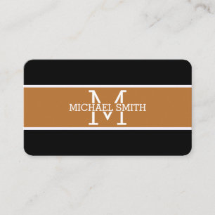 Tarjeta De Visita Monograma profesional Copper moderno