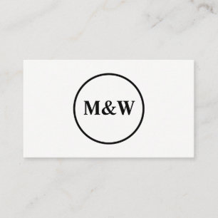 Tarjeta De Visita Monograma profesional elegante