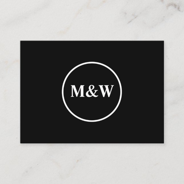 Tarjeta De Visita Monograma profesional elegante (Anverso)