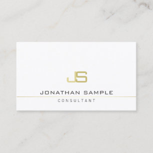 Tarjeta De Visita Monograma profesional Elegante Consultor Moderno