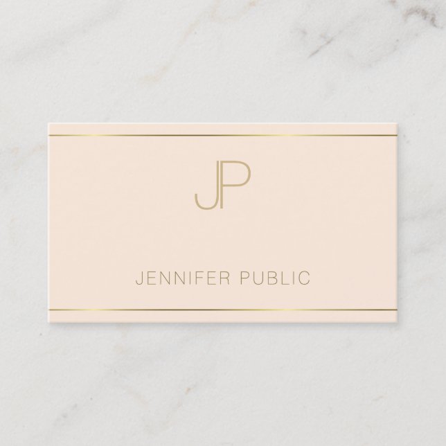 Tarjeta De Visita Monograma profesional Elegante estilo moderno Prem (Anverso)