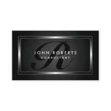 Monograma Profesional Elegante Moderno Negro