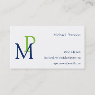 Tarjeta De Visita Monograma Profesional Elegante Moderno Personaliza