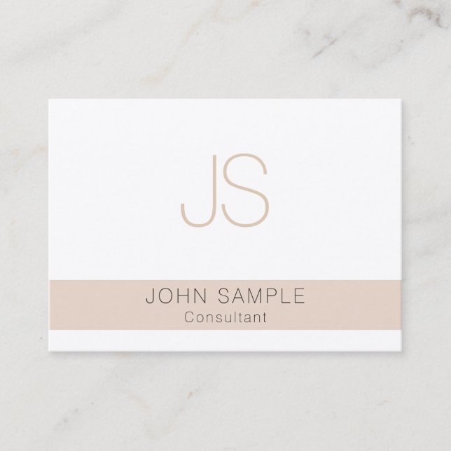 Tarjeta De Visita Monograma profesional elegante personalizado moder (Anverso)