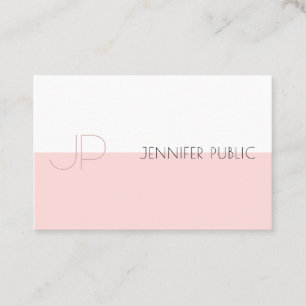 Tarjeta De Visita Monograma Profesional Elegante Simple Lujo