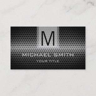 Tarjeta De Visita Monograma profesional Metalizado de acero inoxidab