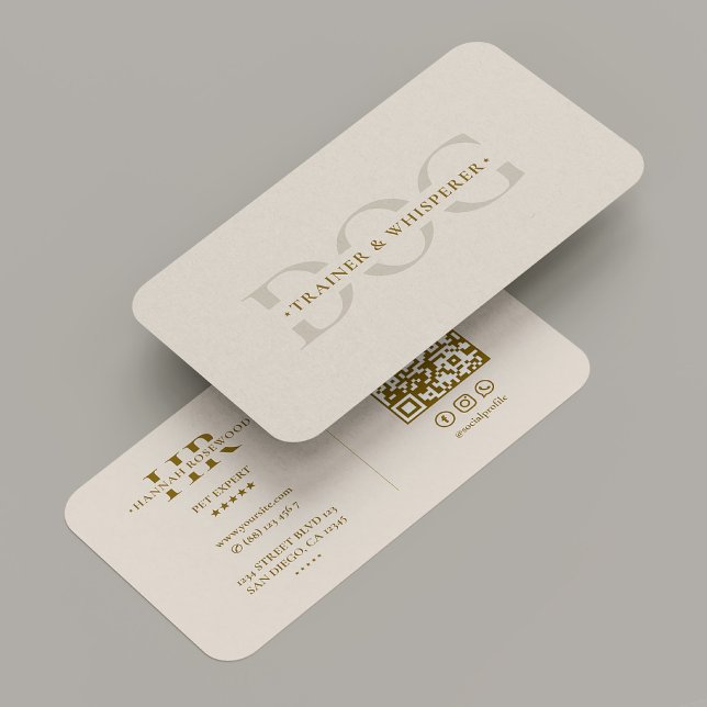 Tarjeta De Visita Monograma profesional mínimo y moderno (Minimal Professional Monogram Sand Modern Business Card
)