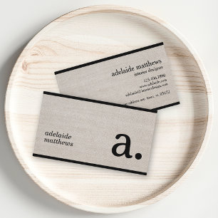 Tarjeta De Visita Monograma profesional moderno con aspecto de línea