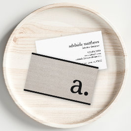 Tarjeta De Visita Monograma profesional moderno con aspecto de línea