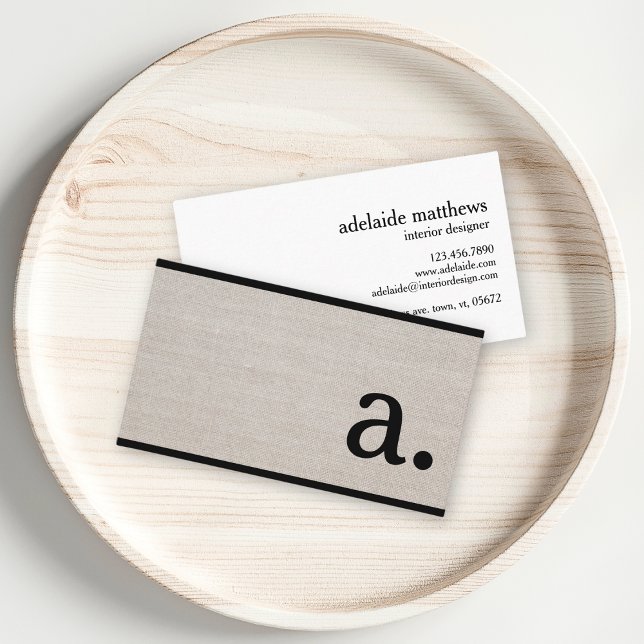 Tarjeta De Visita Monograma profesional moderno con aspecto de línea (Subido por el creador)