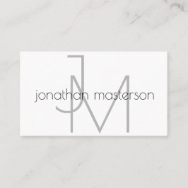 Tarjeta De Visita Monograma profesional moderno de Minimalistic