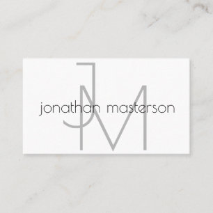 Tarjeta De Visita Monograma profesional moderno de Minimalistic