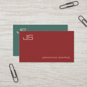 Tarjeta De Visita Monograma profesional moderno y elegante
