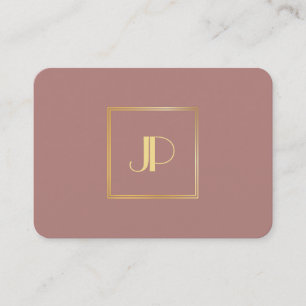 Tarjeta De Visita Monograma profesional moderno y elegante plantilla