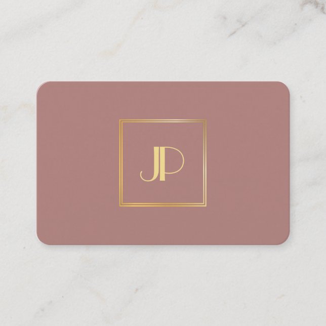 Tarjeta De Visita Monograma profesional profesional moderno elegante (Anverso)