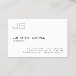 Tarjeta De Visita Monograma profesional simple inicial moderno