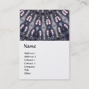 TARJETA DE VISITA MONOGRAMA PSICODÉLICO DE LOS RECUERDOS DE /MYSTIC