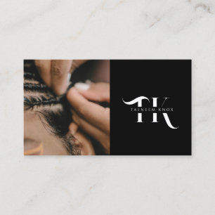 Tarjeta De Visita monograma qr código trenzado foto de la lista