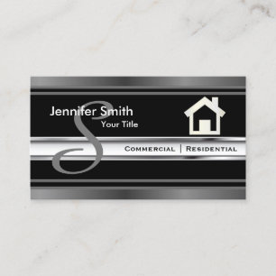 Tarjeta De Visita Monograma Real Estate Professional Agent