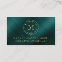 Monograma redondo profesional verde esmeralda