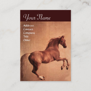 Tarjeta De Visita Monograma ROJO del CABALLO