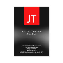 Monograma rojo gris negro moderno de moda