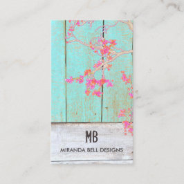 Tarjeta De Visita Monograma rústico de campo de cosecha cuta