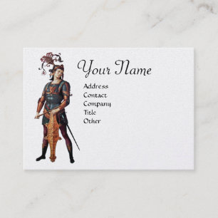 Tarjeta De Visita Monograma SAINT GEORGE, papel platino plateado