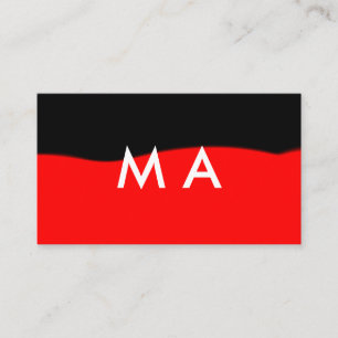 Tarjeta De Visita Monograma simple añada su letra de nombre man mini