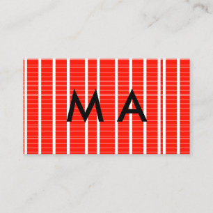 Tarjeta De Visita Monograma simple añada su letra de nombre man mini