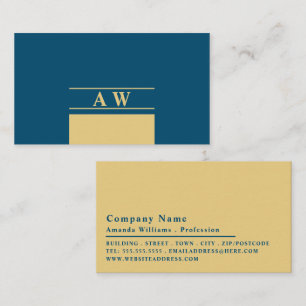 Tarjeta De Visita Monograma simple, Minimalista